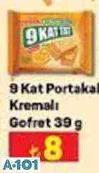ÜLKER 9 KAT PORTAKAL KREMALI GOFRET 39 G